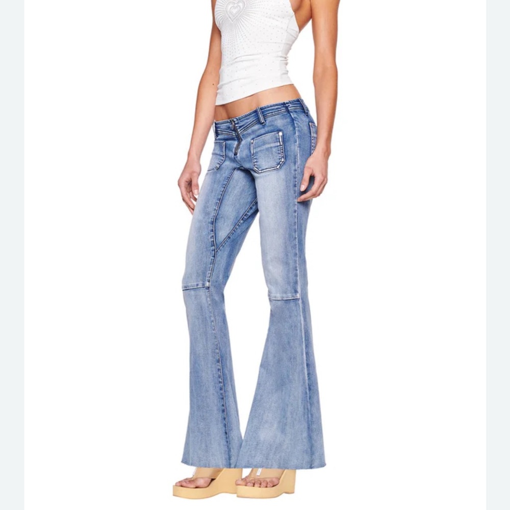 I.AM.GIA LILU JEANS SZ XS ZIP UP BELL BOTTOMS - SOLD OUT ONLINE